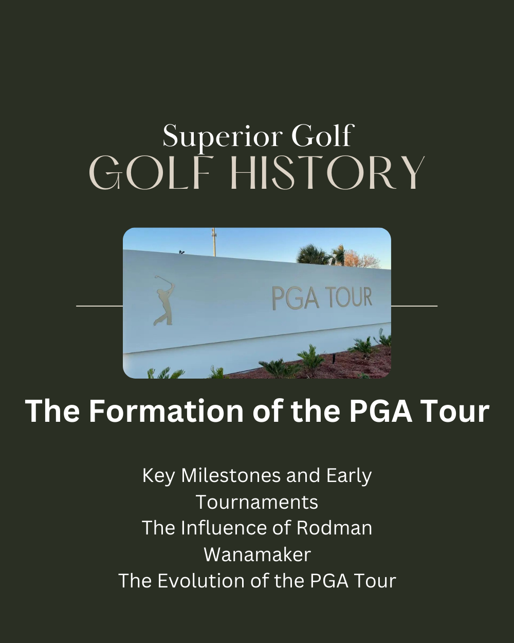 The Formation of the PGA Tour