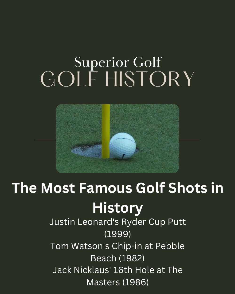 The Most Famous Golf Shots in History