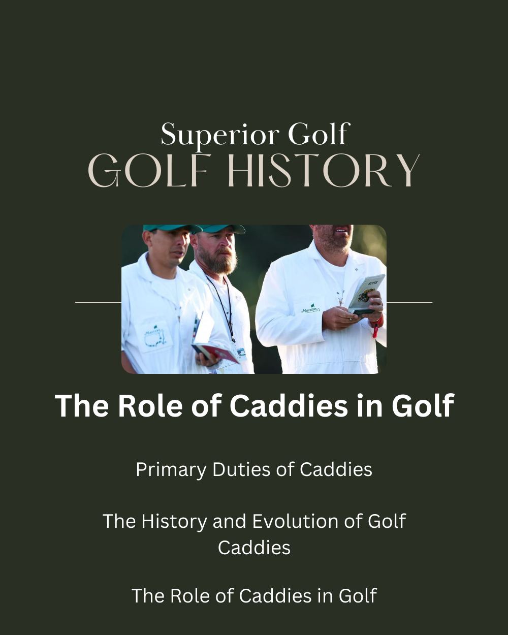 The Role of Caddies in Golf