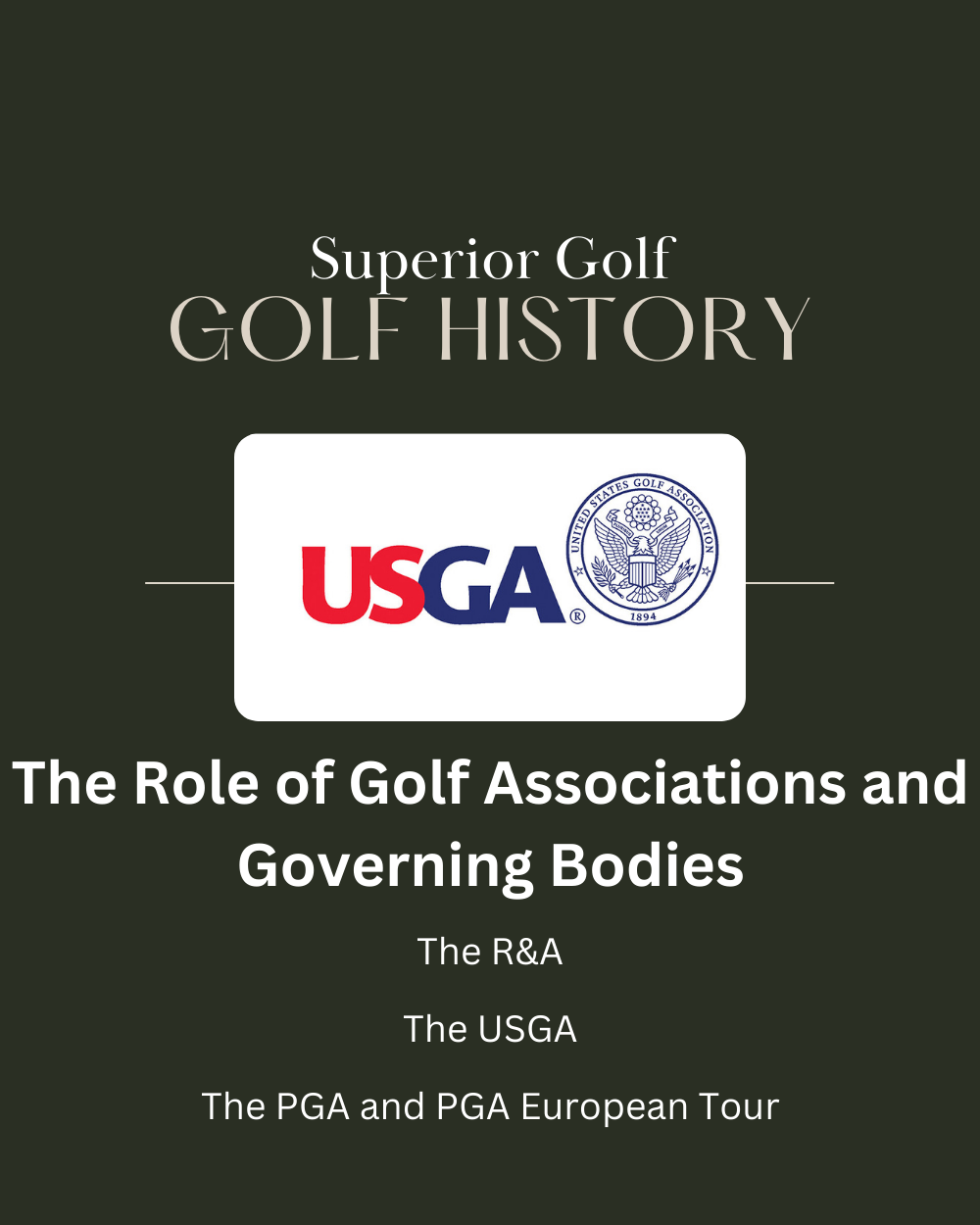 The Role of Golf Associations and Governing Bodies