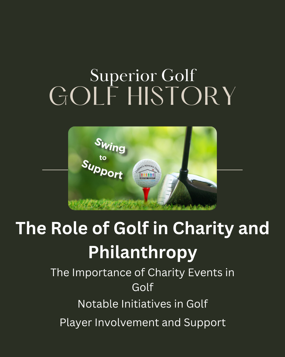 The Role of Golf in Charity and Philanthropy